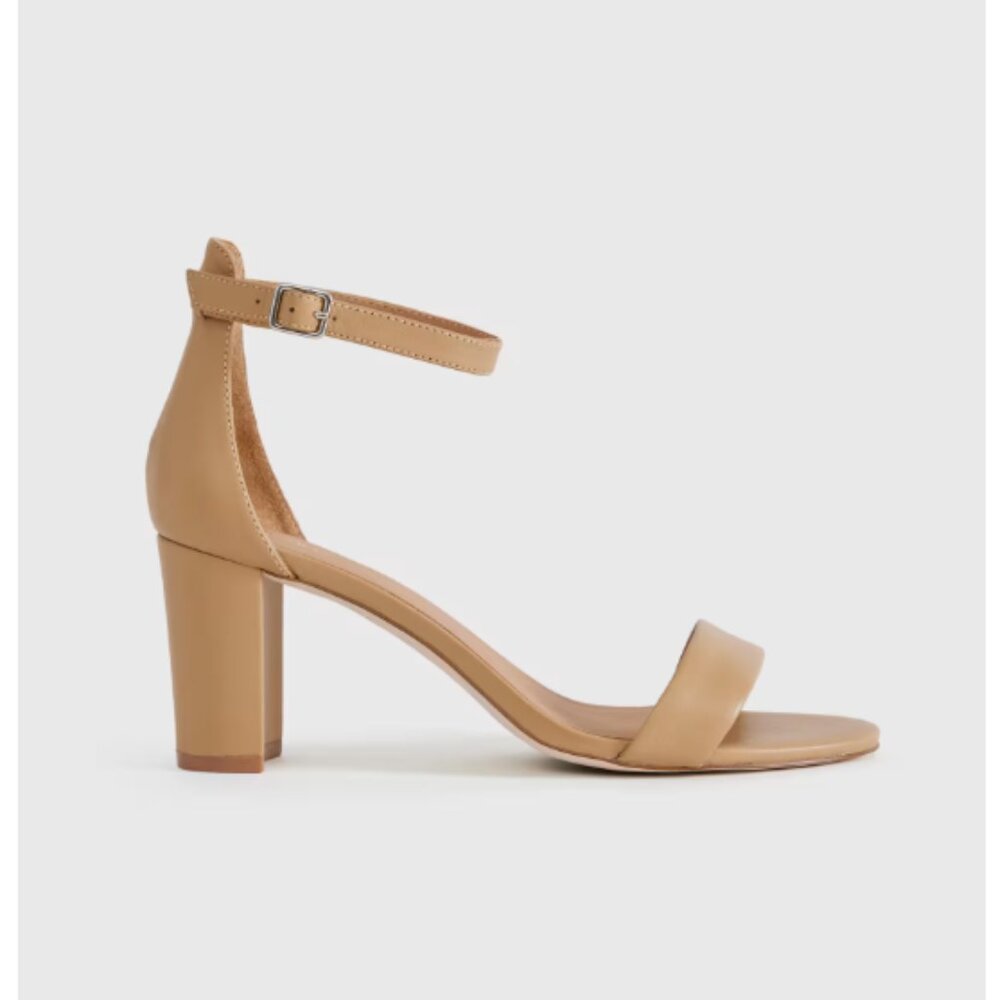 Quince – Italian Leather 65mm Block Heel - Size 7